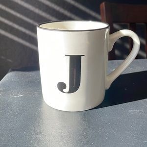 J initial mug